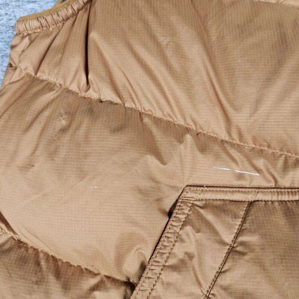 Outdoor Research Goose Down Puffy 2 Tone Vest Men's Size Large Mustard/Olive - Picture 9 of 12